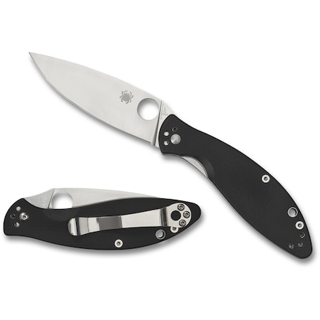Spyderco 2024 Spyderco, Reveal V4, Astute, G-10 Black, Plain Edge SPY-C252GP